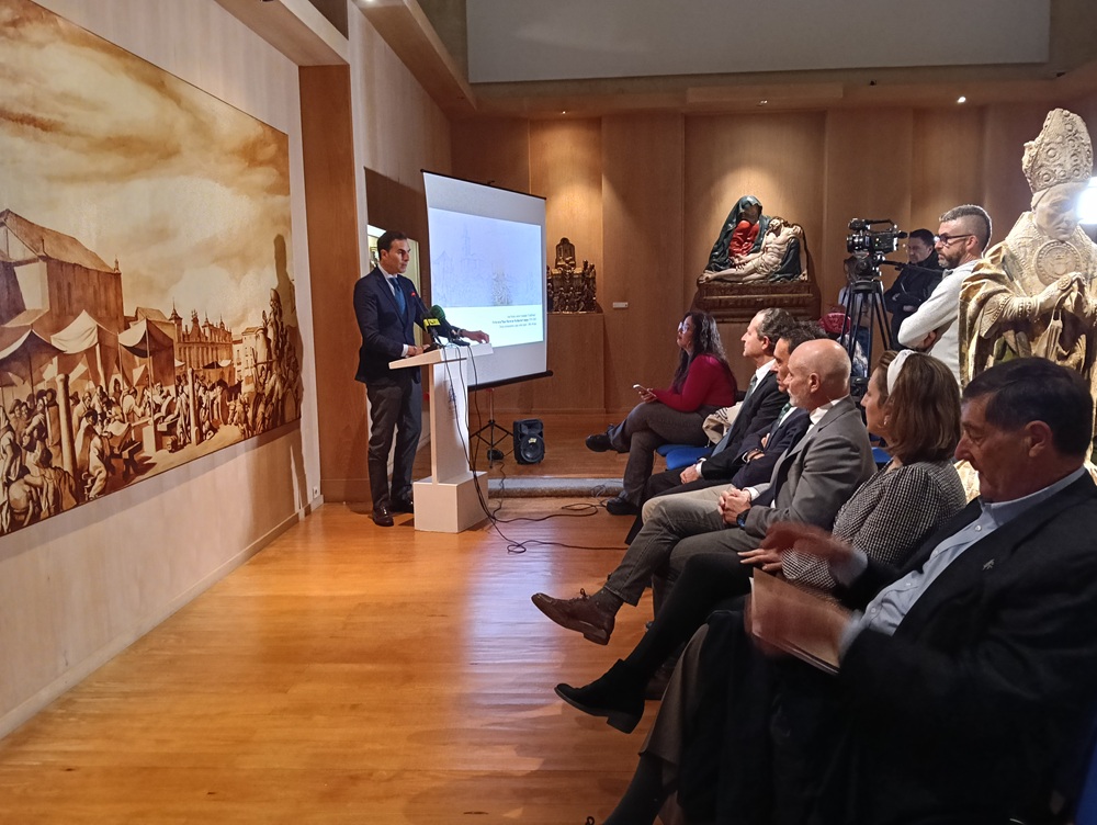 Presentación del cuadro “Feria en la Plaza Mayor de Medina del Campo”, de José Ma García “Castilviejo”, prestado por la Cámara de Comercio de Valladolid, y su dibujo preparatorio donado recientemente a nuestro museo. ( REGRESAMOS ) Presentación del cuadro “Feria en la Plaza Mayor de Medina del Campo”, de José Ma García “Castilviejo”, prestado por la Cámara de Comercio de Valladolid, y su dibujo preparatorio donado recientemente a nuestro museo. ( REGRESAMOS )