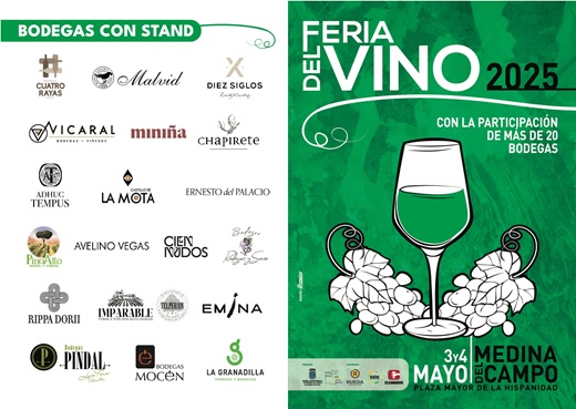 ¡Brinda en Medina del Campo! La Feria del Vino 2025 te espera con lo mejor de la DO Rueda. ( PUEDE AMPLIARSE ). ¡Brinda en Medina del Campo! La Feria del Vino 2025 te espera con lo mejor de la DO Rueda. ( PUEDE AMPLIARSE ).